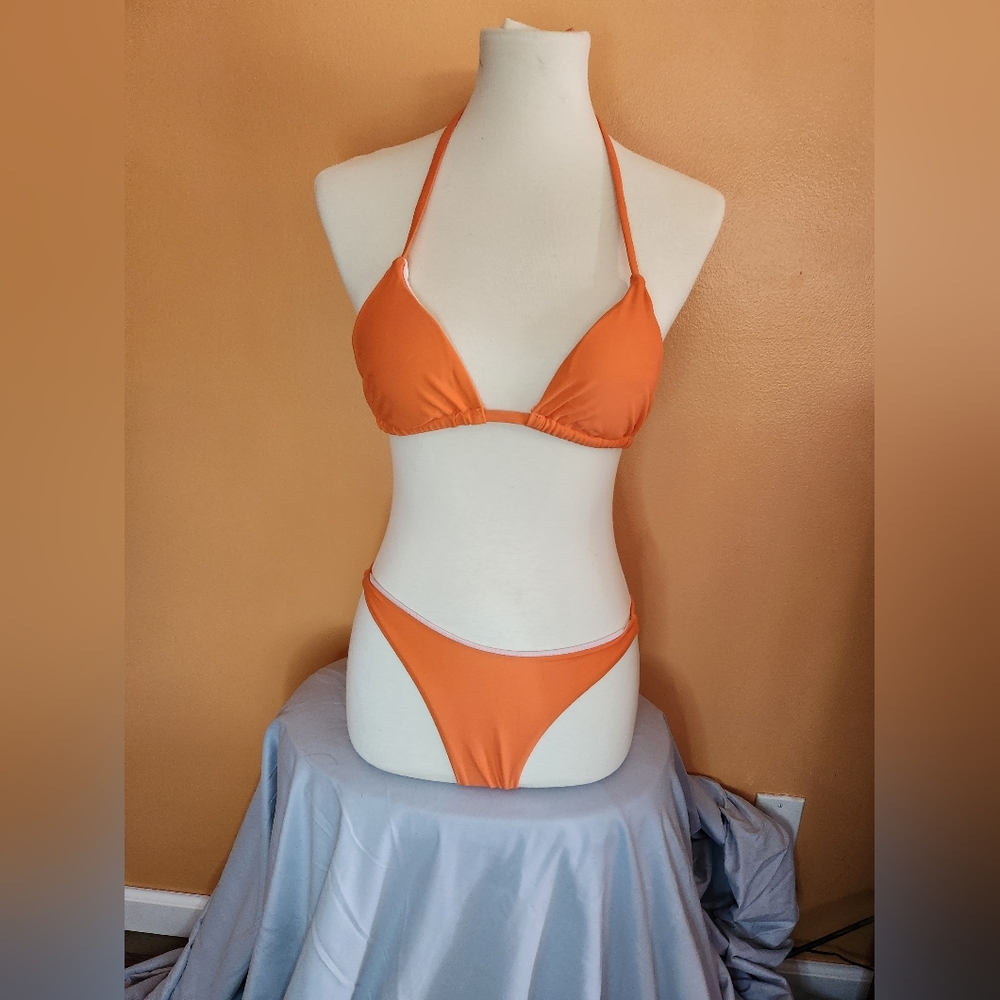 Orange String Bikini Size S